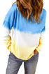 Relaxed Fit Tie Dye Print Crew Neck Sweatshirt