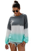 Relaxed Fit Tie Dye Print Crew Neck Sweatshirt