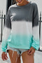 Relaxed Fit Tie Dye Print Crew Neck Sweatshirt