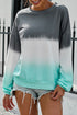 Relaxed Fit Tie Dye Print Crew Neck Sweatshirt