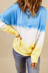 Relaxed Fit Tie Dye Print Crew Neck Sweatshirt