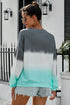Relaxed Fit Tie Dye Print Crew Neck Sweatshirt