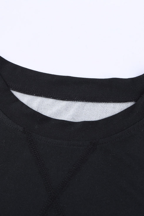 Relaxed Fit Tie Dye Stripe Side Slit Everyday T Shirt Top