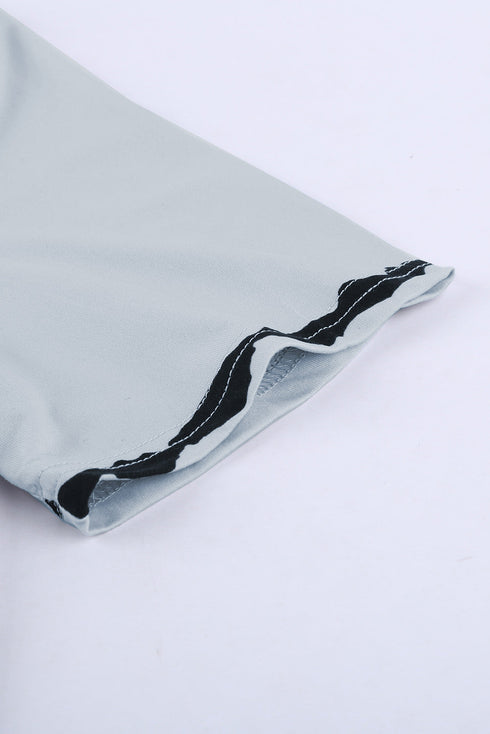 Relaxed Fit Tie Dye Stripe Side Slit Everyday T Shirt Top