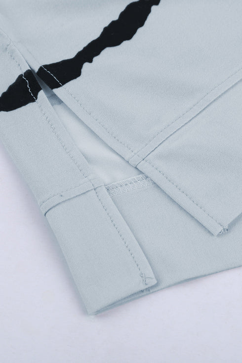 Relaxed Fit Tie Dye Stripe Side Slit Everyday T Shirt Top