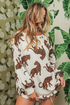 Relaxed Fit Tiger Print Soft Knit Pullover