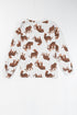 Relaxed Fit Tiger Print Soft Knit Pullover