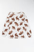 Relaxed Fit Tiger Print Soft Knit Pullover