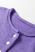 Relaxed Fit V Neck Button Front Drop Shoulder Cardigan
