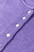 Relaxed Fit V Neck Button Front Drop Shoulder Cardigan