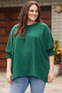 Relaxed Fit V Neck Smocked Wrist Shift Blouse