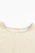Relaxed Fit V Neck Smocked Wrist Shift Blouse