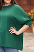 Relaxed Fit V Neck Smocked Wrist Shift Blouse