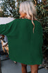 Relaxed Fit V Neck Smocked Wrist Shift Blouse