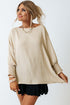 Relaxed Fit V Neck Smocked Wrist Shift Blouse