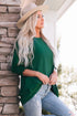 Relaxed Fit V Neck Smocked Wrist Shift Blouse