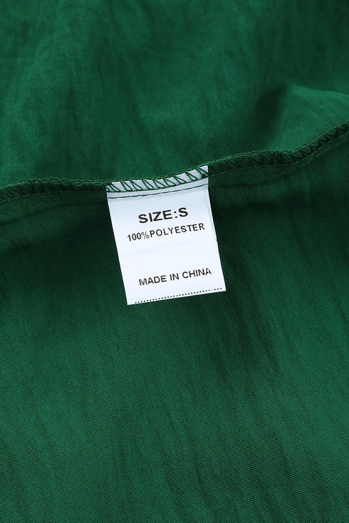Relaxed Fit V Neck Smocked Wrist Shift Blouse