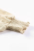 Relaxed Fit V Neck Smocked Wrist Shift Blouse