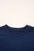 Relaxed Fit Varsity Stripe Crew Neck Pullover Sweatshirt
