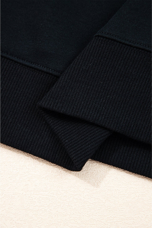 Relaxed Fit Varsity Stripe Crew Neck Pullover Sweatshirt
