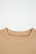 Relaxed Fit Varsity Stripe Crew Neck Pullover Sweatshirt