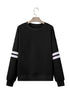 Relaxed Fit Varsity Stripe Crew Neck Pullover Sweatshirt
