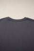 Relaxed Fit Varsity Stripe Crew Neck Pullover Sweatshirt