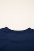 Relaxed Fit Varsity Stripe Crew Neck Pullover Sweatshirt