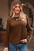 Relaxed Fit Varsity Stripe Long Sleeve Top