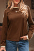 Relaxed Fit Varsity Stripe Long Sleeve Top