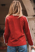Relaxed Fit Varsity Stripe Long Sleeve Top