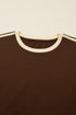 Relaxed Fit Varsity Stripe Long Sleeve Top