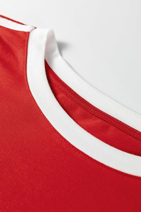 Relaxed Fit Varsity Stripe Long Sleeve Top