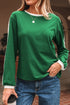 Relaxed Fit Varsity Stripe Long Sleeve Top