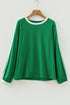 Relaxed Fit Varsity Stripe Long Sleeve Top