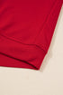 Relaxed Fit Varsity Stripe Sleeve Pullover Sweatshirt