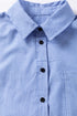 Relaxed Fit Vertical Stripe Button Down Long Shirt