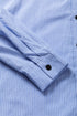 Relaxed Fit Vertical Stripe Button Down Long Shirt