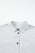 Relaxed Fit Vertical Stripe Button Down Long Shirt