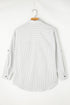 Relaxed Fit Vertical Stripe Button Down Long Shirt