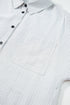 Relaxed Fit Vertical Stripe Button Down Long Shirt
