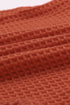 Relaxed Fit Waffle Knit Eyelet Detail Top