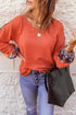 Relaxed Fit Waffle Knit Eyelet Detail Top
