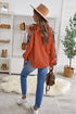 Relaxed Fit Waffle Knit Eyelet Detail Top