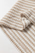 Relaxed Fit Waffle Knit Stripe Drop Shoulder Top