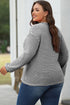 Relaxed Fit Waffle Knit Stripe Drop Shoulder Top