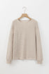 Relaxed Fit Waffle Knit Stripe Drop Shoulder Top