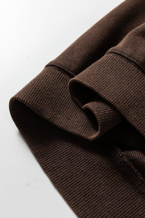 Relaxed Fit Washed Fleece Button Front Cardigan
