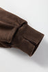 Relaxed Fit Washed Fleece Button Front Cardigan