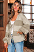 Relaxed Fit Wide Stripe Tie Front Knit Cardigan